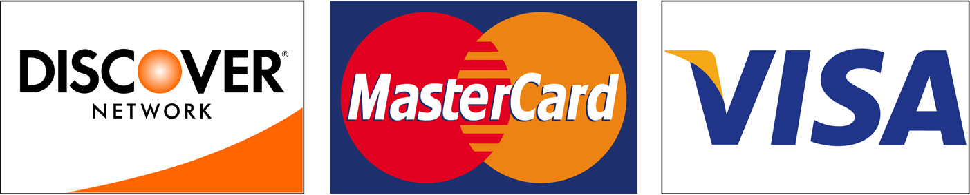 Discover, Mastercard, Visa Cards Logo